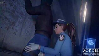 Xordel's Extended Police Officer D.Va Office Animation in Overwatch Blender Style