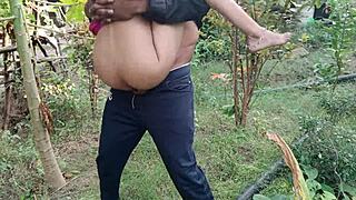 Village girl with small waist gets fucked hard at country ranch