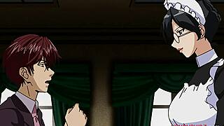 What if the busty maid's special service means young master's cum on her huge tits?