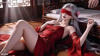 chinese snow white beauty in red sucks cock cum first episode ai hentai tease
