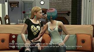 Rachel and Chloe go wild with horny lesbian pussy licking fingering and rough fucking in life is strange sims 4 animation