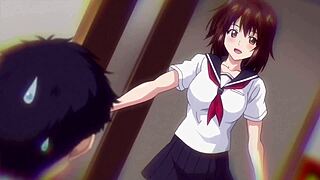 Bold hentai teen 18+ takes intense anal assfucking pounding deep on bed