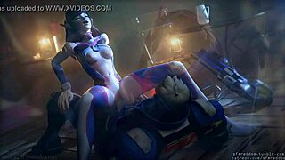 Overwatch D.Va goes insanely wild in crazy blender SFM hentai HMV