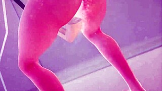 Suggestive 3D Anime Hentai Girl's Teasing Solo Masturbation Temptation