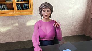 horny milf teacher slut fucks student big cock doggystyle classroom cumshot