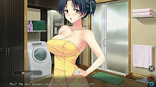 tsumamigui 3: takeo fingers and blows massive tits cock in visual novel