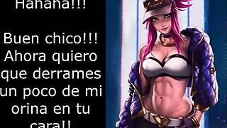 akali kda femdom joi with pissplay and cei on big ass tits