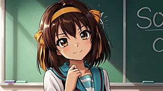 凉宫春日教室4人1穴双插肛门轮奸