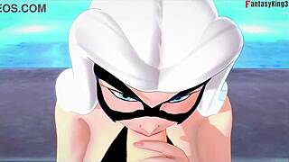 felicia hardy slips into black cat bikini for intense spiderman pov sex fantasy