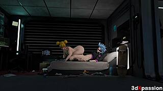 trans bonny dominates girl with anal pounding in wonderland nexus