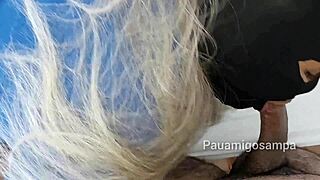 Rabuda's tight asshole stretched wide by massive black monster cock rough anal pounding