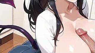 stunning hentai milf succubus assfucked with huge tits bouncing