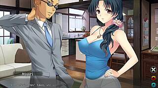 tsumamigui 3: takeo fingers and blows massive tits cock in visual novel