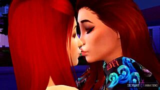 Painter tempts her sexy muse into fingering, toy play and steamy lesbian licks in hot 3d animations