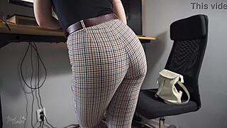 can't stop staring at coworker's fat ass bulging in tight pants?