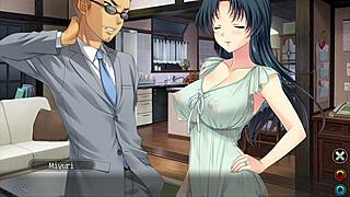 tsumamigui 3: takeo fingers and blows massive tits cock in visual novel