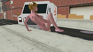 Cute Blond's Ecstatic Fingering Orgasm