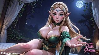 zelda teases with dirty talk and twerks her squirting pussy in castle bedroom