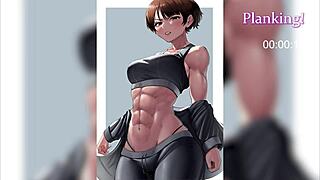 Girlfriend's Sweaty Workout Forces JOI into Tomboys Reward Sex