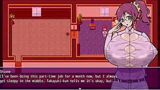 Hey, my girlfriend milf with big tits gives the best blowjob ever in this hentai game