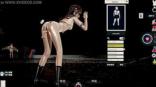 3D anime TEEN with BIG TITS carried to beach for SEXY FUCK GAME