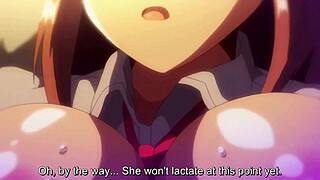 two anime girls take turns riding one guy's huge cock moaning loud