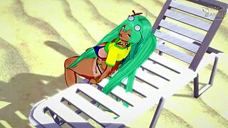 Brazilian Miku Fingers Herself To Climax