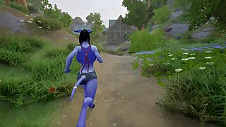 draenei cutie bends for stranger cocks assfucking creampie parade in game world