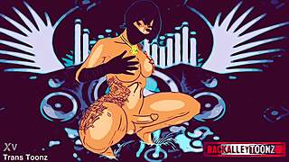 Futanari big ass ts ashley hunter's tits bounce wildly