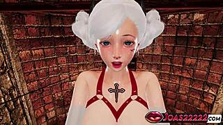 Succubus Yuuko's Perfect Body Cowgirl Fucks Tight Pussy to Desk Doggystyle Creampie