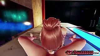 Heart pounding from broya's sloppy pool deepthroat moans