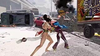 mai shiranui's naked big ass and tits in doa6 mod gameplay