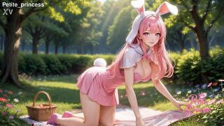 imagine this petite easter bunny princess squirting in cosplay fantasy!