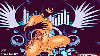 Futanari big ass ts ashley hunter's tits bounce wildly