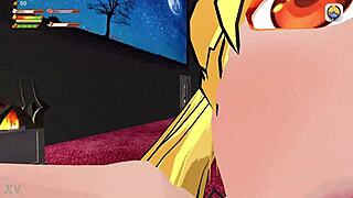 Vampire femdom university monster drains your cock in hentai game.