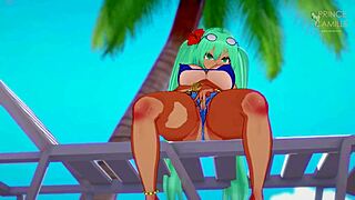 Brazilian Miku Fingers Herself To Climax