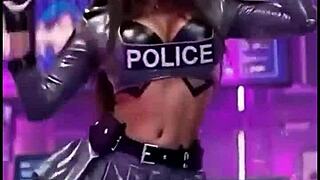 wow! police officer shakes it in office ai dance animation