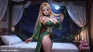 zelda teases with dirty talk and twerks her squirting pussy in castle bedroom