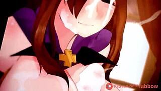 Watch d.va, tifa lockhart and ahri take deepthroat, titty fuck and facial in synced hentai music video