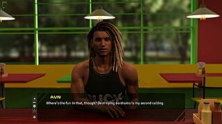 Curvy brunette teen bonds with huge monster cock in sexy outfit game hentai