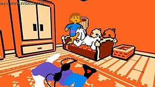 Undertale's TORIEL rides FRISK hard with blowjob creampie furry fucking animation!