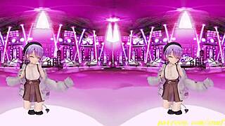 Tempting Towa Sways in VR180 3D Hololive Dance Hentai