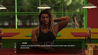 Curvy brunette teen bonds with huge monster cock in sexy outfit game hentai