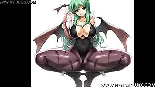 ecchi pantyhose babe teases pussy lips legs sexy hentai anime closeup daily dose