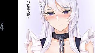 azur lane belfast commands your joi with cbt and cei, stroke to her hentai instructions now