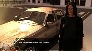 Curvy brunette teen bonds with huge monster cock in sexy outfit game hentai