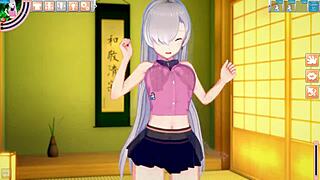 elisabeth's cute ass belly boobs tease hentai game