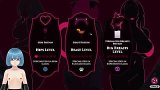 playing wedding witch hentai gameplay 6, her big oppai bride outfit gets ripped for sexy fucking