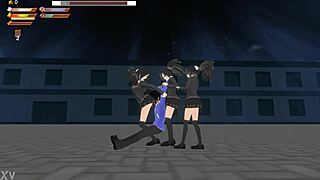 3D Game Femdom University Delivers Brutal 3v1 Fight With Intense Hentai Action Gameplay