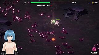 playing wedding witch hentai gameplay 6, her big oppai bride outfit gets ripped for sexy fucking